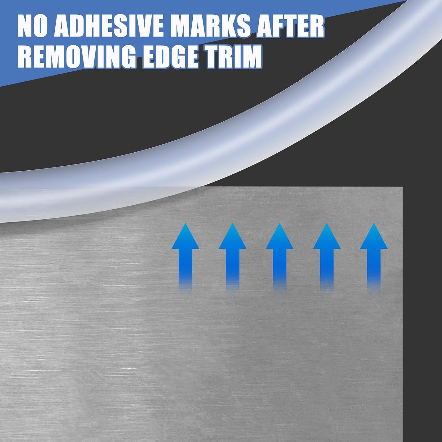 Slimline Cabinet Door Edge Protector, 3/4" Self Adhesive Peel and Stick Rubber Edge Guards, Flexible U Shaped Strips for Kitchen & Garbage Drawer Fronts, Edge Trims for Desks and Shelfves, Black, 10Ft