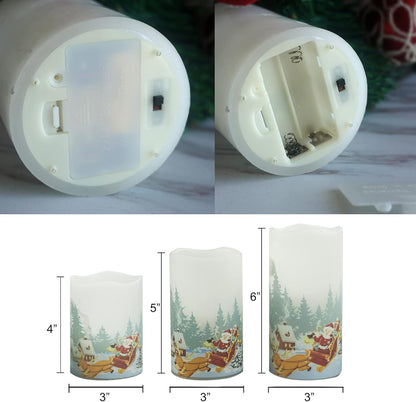 Battery Operated Flameless Candles with Remote Timer Real Wax Realistic Bright Flicker Flickering Electric Electronic LED Pillar Lights Home Wedding Party Decorations Set of 3 Rustic Texture Gray Grey