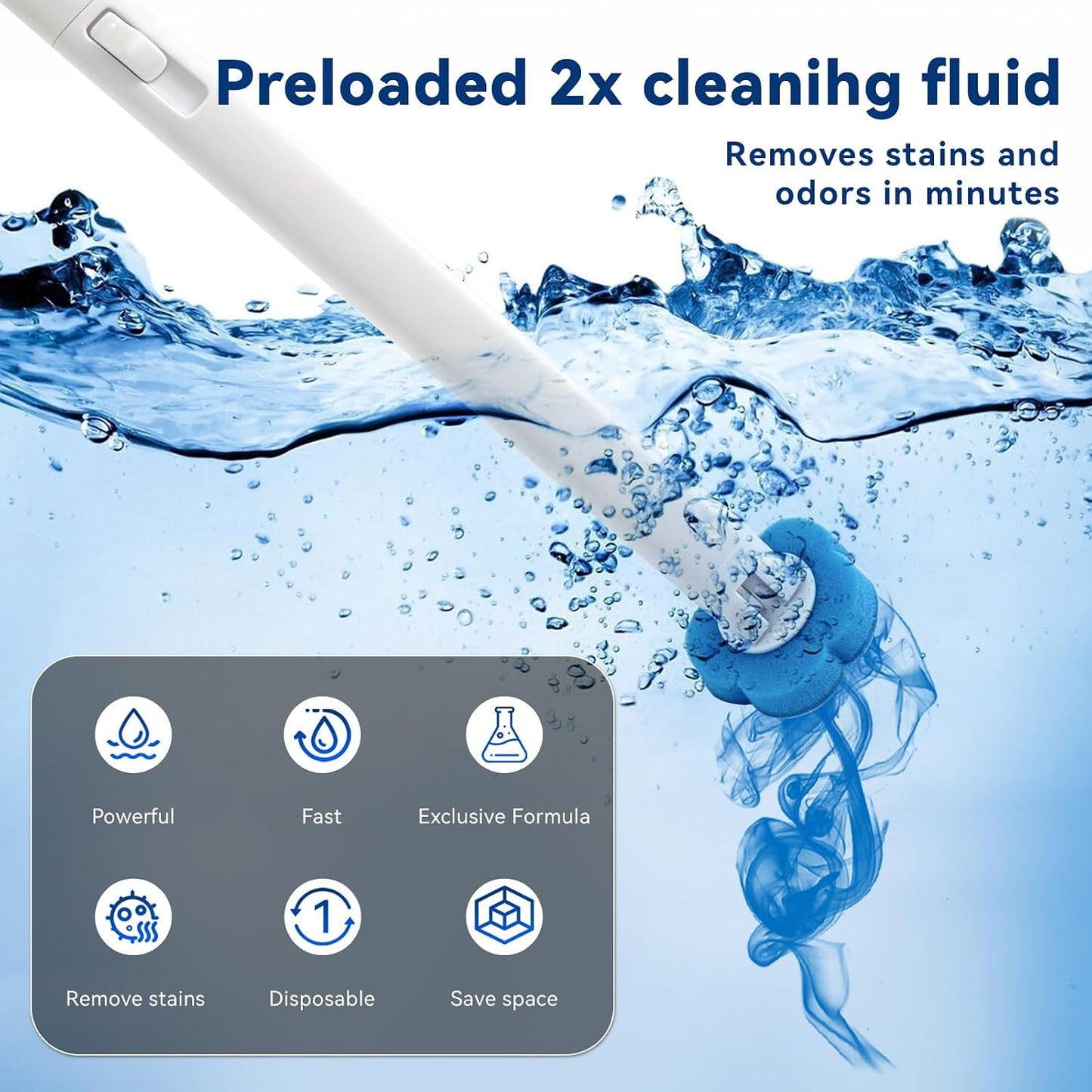 Disposable Toilet Brush with 48 Refills,Toilet Cleaning Supplies,Toilet Wand Brush Starter Kit,Wall Mounted Toilet Bowl Cleaner Brush with Holder for Bathroom Deep Cleaning & Hygiene (White)