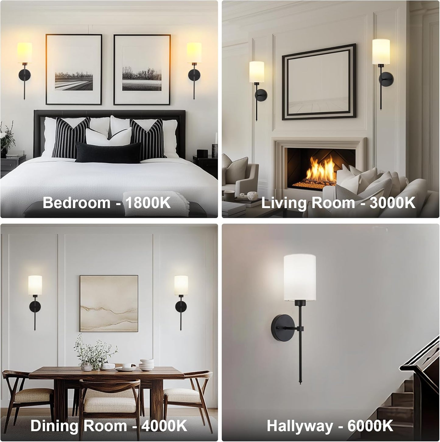 Battery Operated Wall Sconces Set of Two,Wireless Rechargeable Wall Light With Remote Control, Dimmable, Amber Light/Warm White/Natural White/Daylight/RGB, Timer,for Living Room,Bedroom,Entryway,Gold