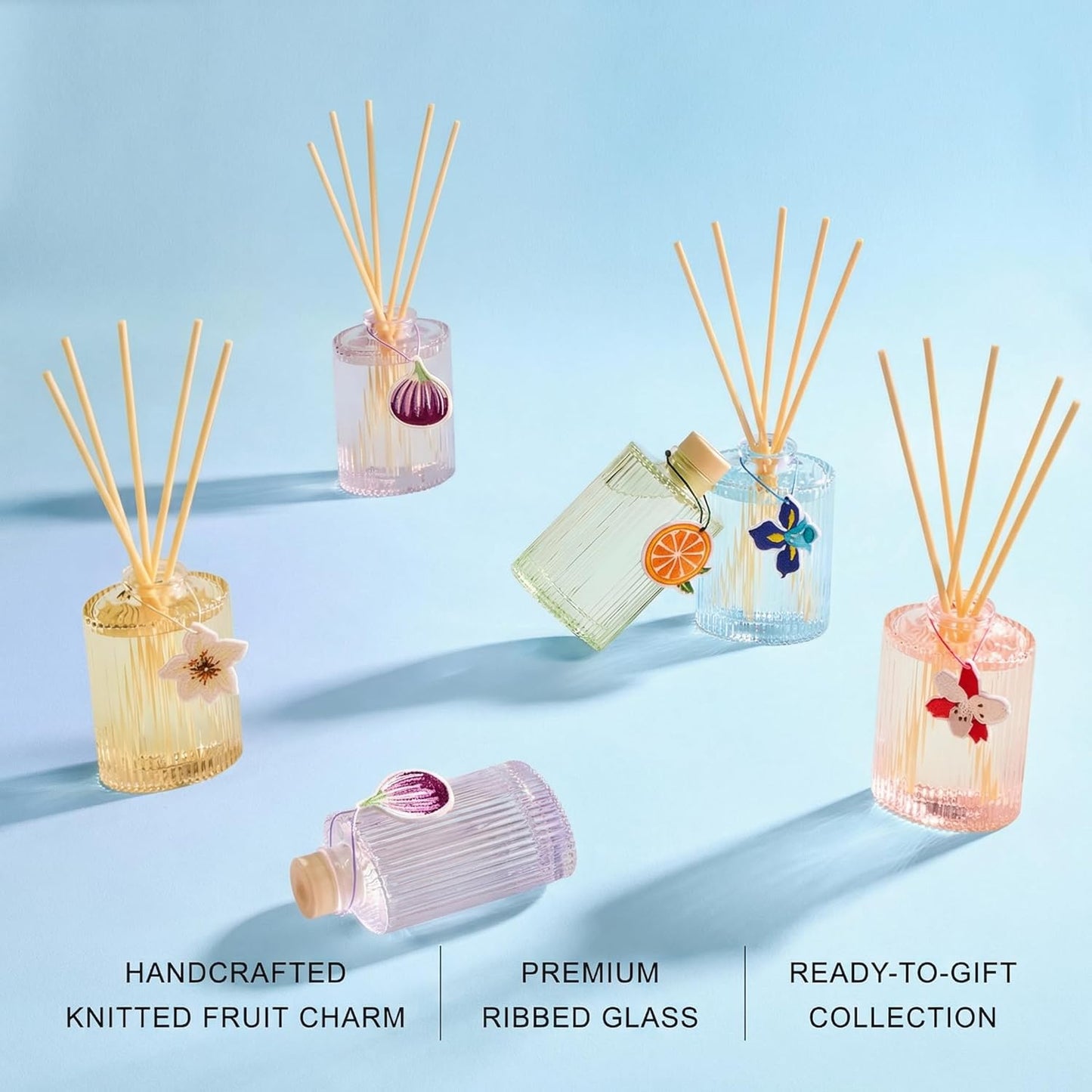 COCORRÍNA Reed Diffuser, White Magnolia Scent Oil Diffuser, 6.09 fl oz, 8 Reeds, Long-Lasting Home Fragrance, Bathroom Bedroom Office & Shelf Decor