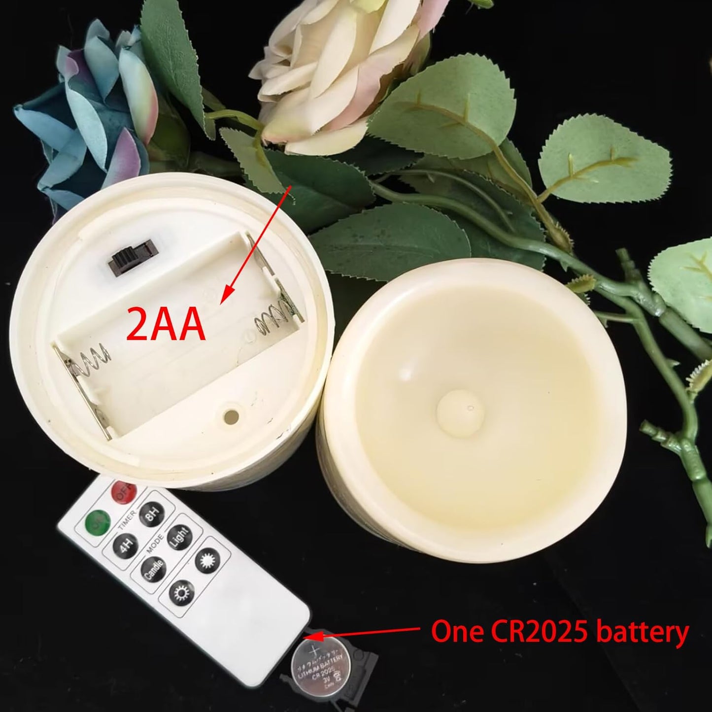 Outdoor Waterproof Battery Operated Flameless LED Pillar Candles with Remote Timer Flickering Electric Plastic Resin Decorative Lights for Xmas Christmas Wedding Party Decorations Gifts Supplies 3 PCS