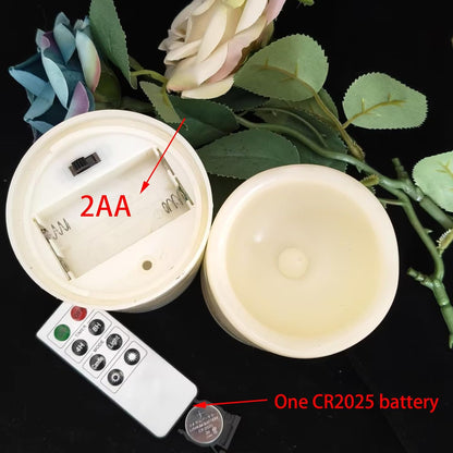 Outdoor Waterproof Battery Operated Flameless LED Pillar Candles with Remote Timer Flickering Electric Plastic Resin Decorative Lights for Xmas Christmas Wedding Party Decorations Gifts Supplies 3 PCS