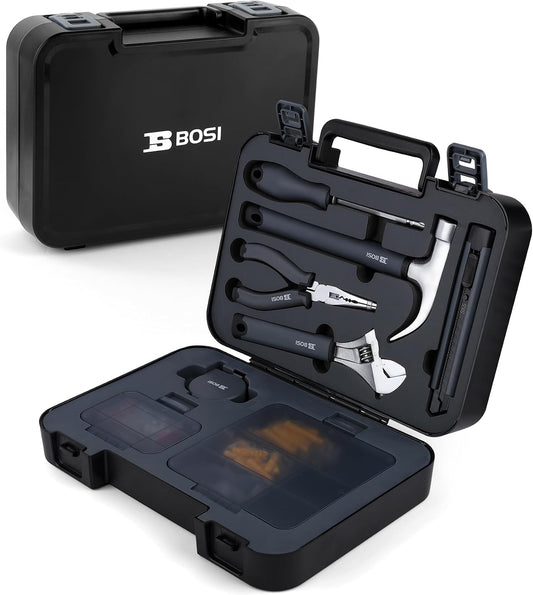 136-Piece Hand Tool Set/Home Tool Kit, DIY Set Tool Household Hand Tool with Screwdriver Wrench Hammer Tape Plier Tool Box for Everyday Home Repairs(136 Piece)