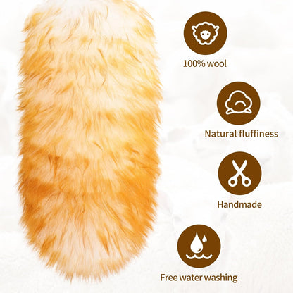 Extendable Lambswool Duster 29-110 Inch,Anti-Static Flexible Head, Stainless Steel Pole for Cleaning High Ceiling,Fan,Furniture,Roof Dusting