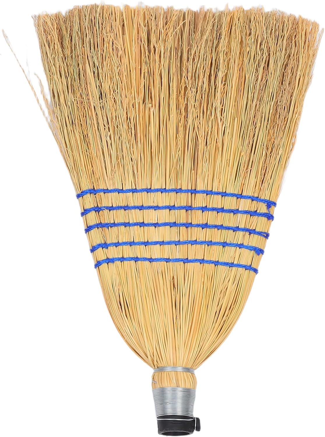 Outdoor Heavy Duty Patio Broom with Hanging Loop, Handheld Leaf and Garage Sweeping Brush for Courtyard and Concrete Cleaning