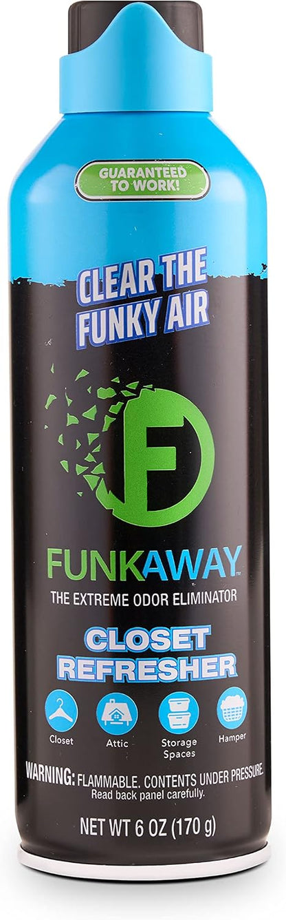 FunkAway Extreme Odor Eliminating Closet Sachet, Odor Absorbing Packet Ideal for Closets, Drawers, Hampers, Attics and Storage Spaces, Fresh Smell for Up to 90 Days