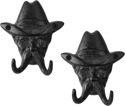 Coat Hooks Wall Mounted, Rustic Bat Key Hook Holder, Heavy Duty Decorative Black Wall Hooks for Mudroom, Towels, Hat Rack, Purse Hooks, Cast Iron Decorative ‎Antique Black Hooks