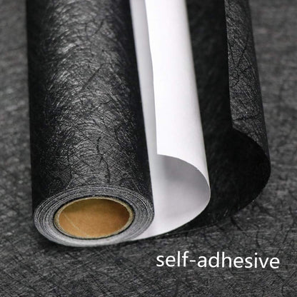 15.7" X 118" Black Silk Wallpaper Embossed Self Adhesive Peel and Stick Wallpaper Contact Paper Removable Waterproof Kitchen Vinyl Wrap Cabinet Furniture Textured Renter Friendly Wall Gift Paper