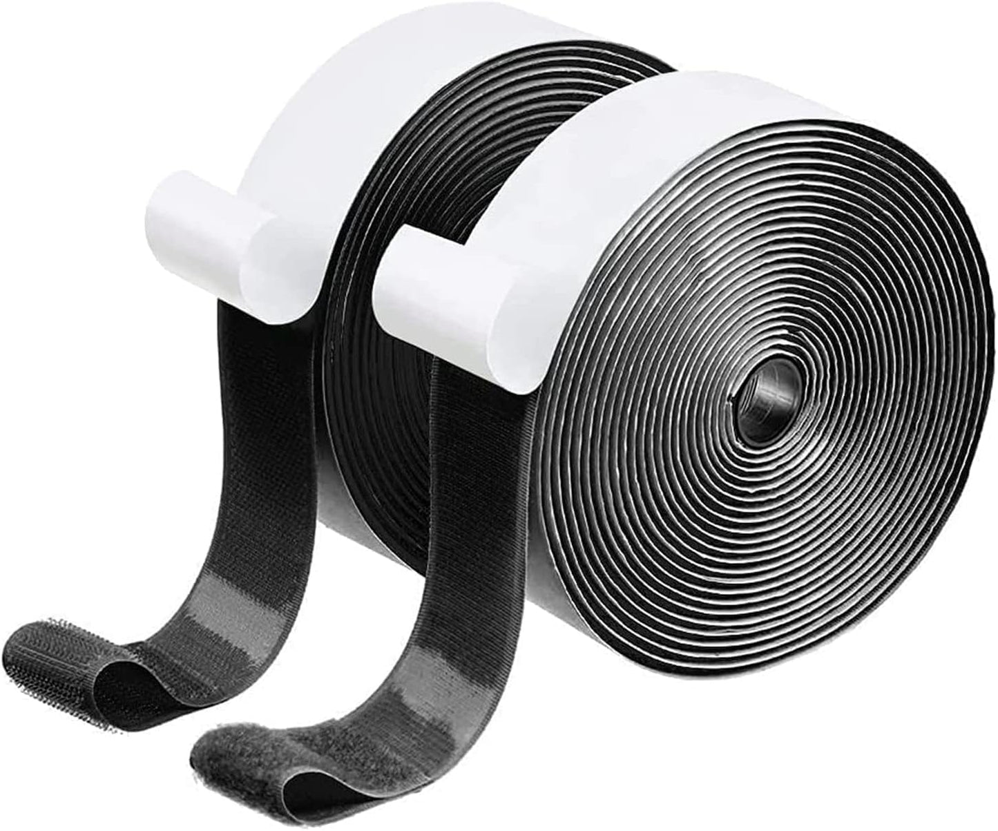 1 inch Black Hook and Loop Tape 1 Yd Self Adhesive Tape Sticky Back Heavy Duty Fastener Ideal for Window Fixing Net Carpets DIY Project Handmade Craft Home Office