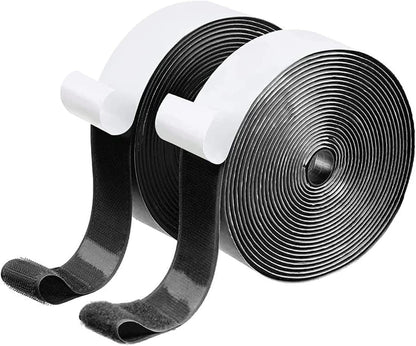 1 inch Black Hook and Loop Tape 1 Yd Self Adhesive Tape Sticky Back Heavy Duty Fastener Ideal for Window Fixing Net Carpets DIY Project Handmade Craft Home Office