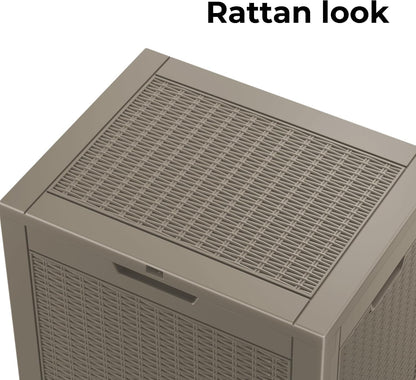 50Gal Outdoor Storage Box Anti-Theft Delivery Box Lockable Deck Box | Heavy-duty UV & weatherproof resin for secure parcel drop, patio cushion storage, garden tools & porch package organization