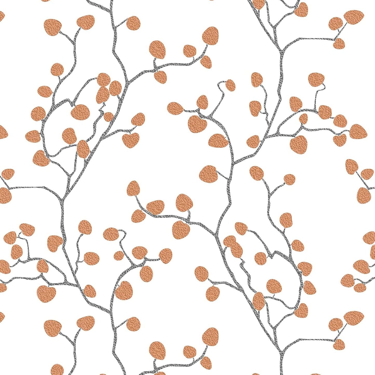 GloryTik Floral Peel and Stick Wallpaper, Removable Blue Floral Contact Paper, Self Adhesive Renter Friendly Wallpaper for Bedroom Living Room Bathroom (17.3" x 78.7")