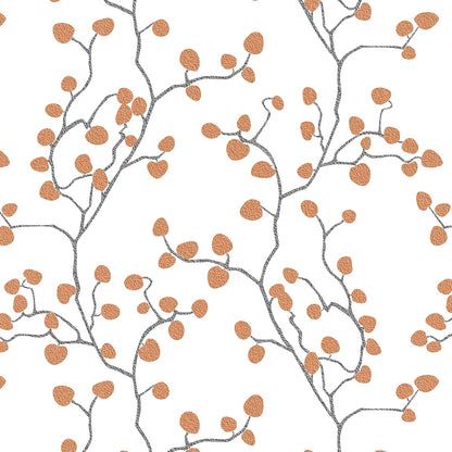 GloryTik Floral Peel and Stick Wallpaper, Removable Blue Floral Contact Paper, Self Adhesive Renter Friendly Wallpaper for Bedroom Living Room Bathroom (17.3" x 78.7")