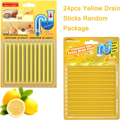 Drain Sticks Drain Cleaner Sticks Drains Cleaner Disposal Stick Enzyme for Odor Clogs Remover Sink Septic Stick for Drains As Seen On TV