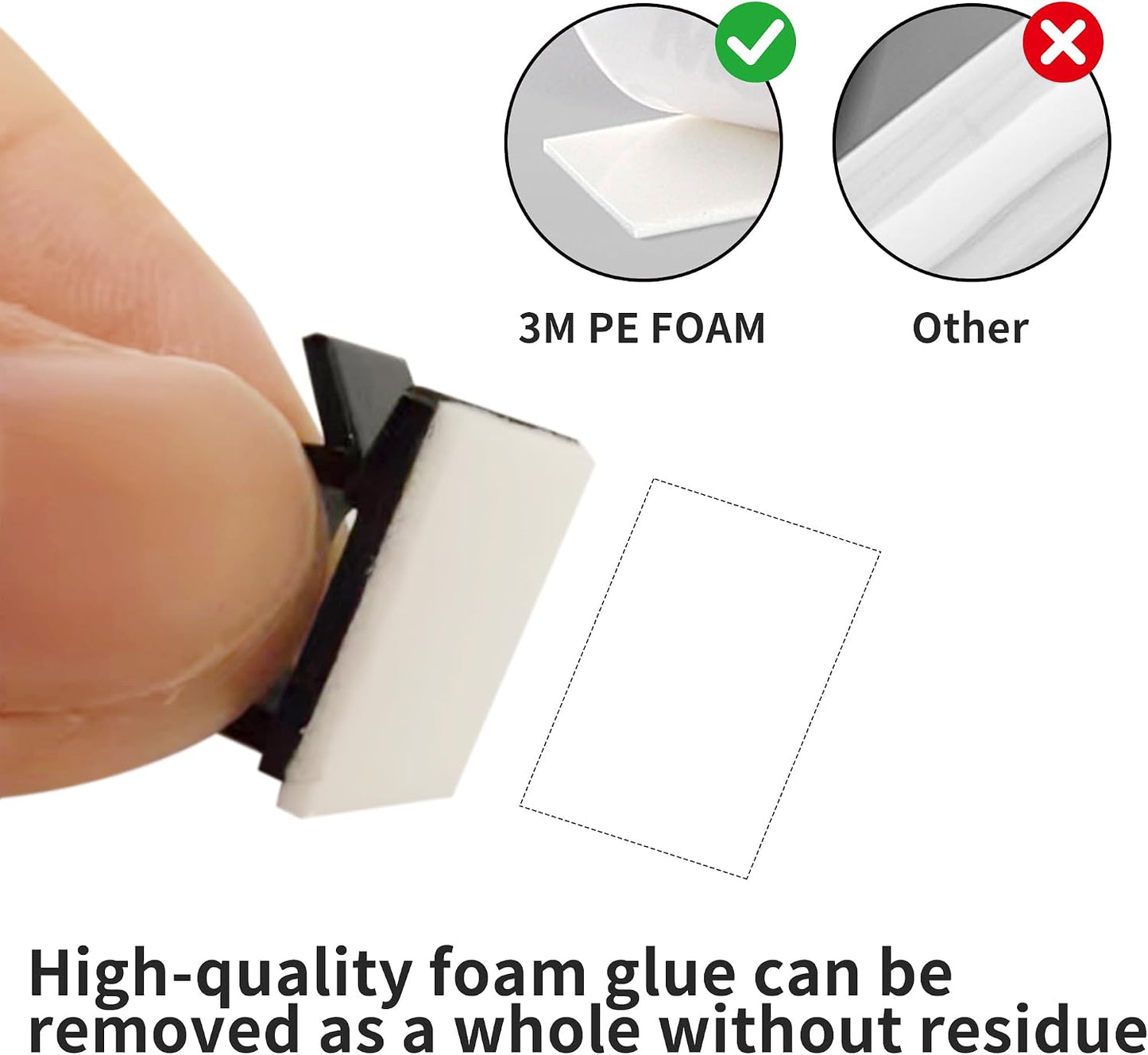 10 Pack Adhesive Cable Clips for Cord Management, Small Wire Holders for Desk Wall Car, Strong Sticky Cable Organizer for Phone Charger, USB, TV, Ethernet & More (10, Clear)