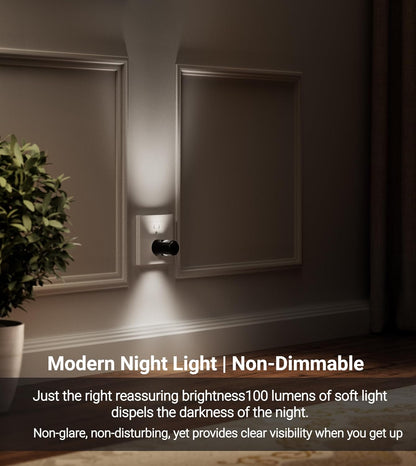 TSEXES Plug-in LED Night Lights,Dusk to Dawn Sensor,2700K,Bedroom, Hallway, Bedroom,Kitchen, Stairways, Non-Dimmable,6 Pack