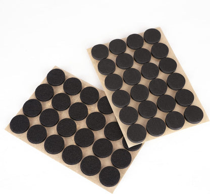 Furniture Felt Pads 3/4" (19mm) Diameter Round 3M Self Adhesive Protects Furniture and Floors Against Bumps and Scratches 140 Pack - Black