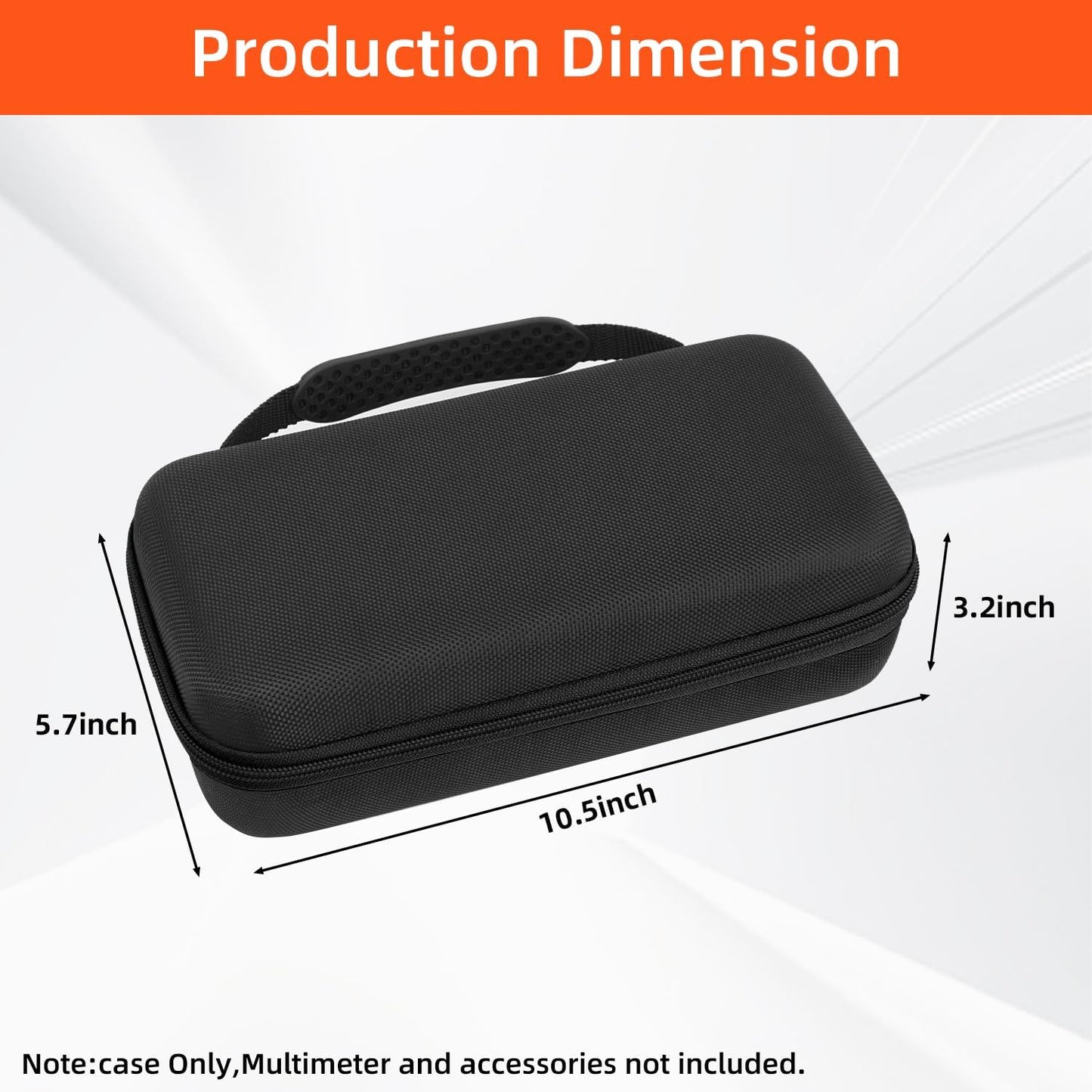 Carrying Case for Fluke1587 FC/ 87-V/ 87V Max/ 88V/ 15B+/ 17B+/ 1503/1507/1508/1577/3000 FC Multimeter Testers and Accessories, Multimeter Storage Bag Organizer Box (Case Only)