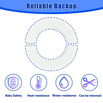 6 Pairs Replacement Transparent Tape for Stove Knob Safety Covers, for Child Proof Knob Covers, Strong Adhesive, Remove Without Leaving Any Trace, Universal Fit Most Stove Covers, Upgraded