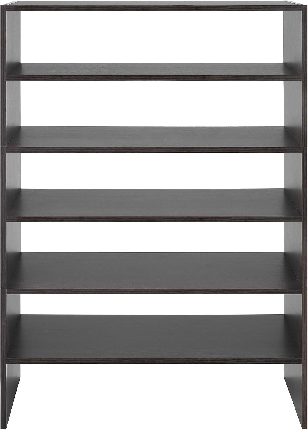 Whitmor Wood Stackable 2-Shelf Shoe Rack, White, 24 inches