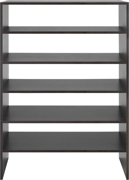 Whitmor Wood Stackable 2-Shelf Shoe Rack, White, 24 inches