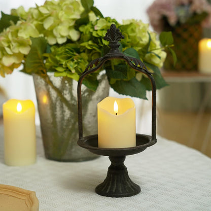 Homemory Dripping Wax Flameless Candles, Battery Operated Candles with Remote Control and Timers, LED Pillar Candles, Electric Fake Candles, 3" x 6", Set of 2