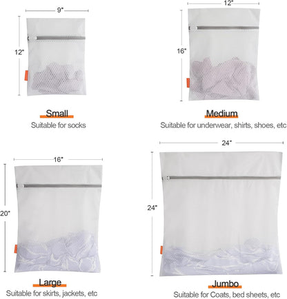 Polecasa Diamond Mesh Laundry Bags 3 Pack (16x20”, Large) | Durable Zipper, For Delicates, Lingerie, Bras, Underwear, Protect Garments in Washing Machine