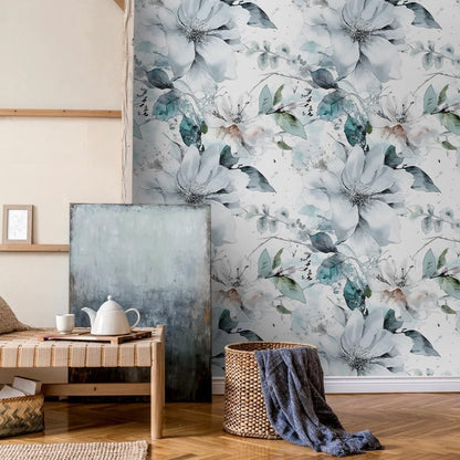 18"x236" Boho Cream/Brown Daisy Flower Peel and Stick Self Adhesive Wallpaper Removable Contact Paper Stick on Easy Peel Off Wall Paper for Kitchen Bedroom Bathroom Renter