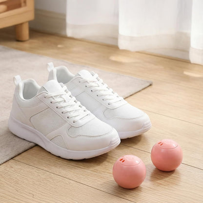 Qianyu Shoe Deodorizer Balls, Boot Sneaker Foot Odor Eater Fighter Long Lasting Professional Eliminate Smelly Fast Air Freshener for Gym Bags Wardrobe Closets Lockers Car, 8 Packs Peach Pink