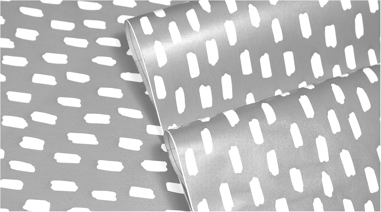 HAOKHOME Peel and Stick Wallpaper Boho Modern Dots Wall Paper Removable for Bathroom Caramel/White Contact Paper 17.3in x 9.8ft
