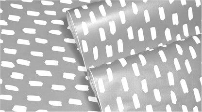 HAOKHOME Peel and Stick Wallpaper Boho Modern Dots Wall Paper Removable for Bathroom Caramel/White Contact Paper 17.3in x 9.8ft