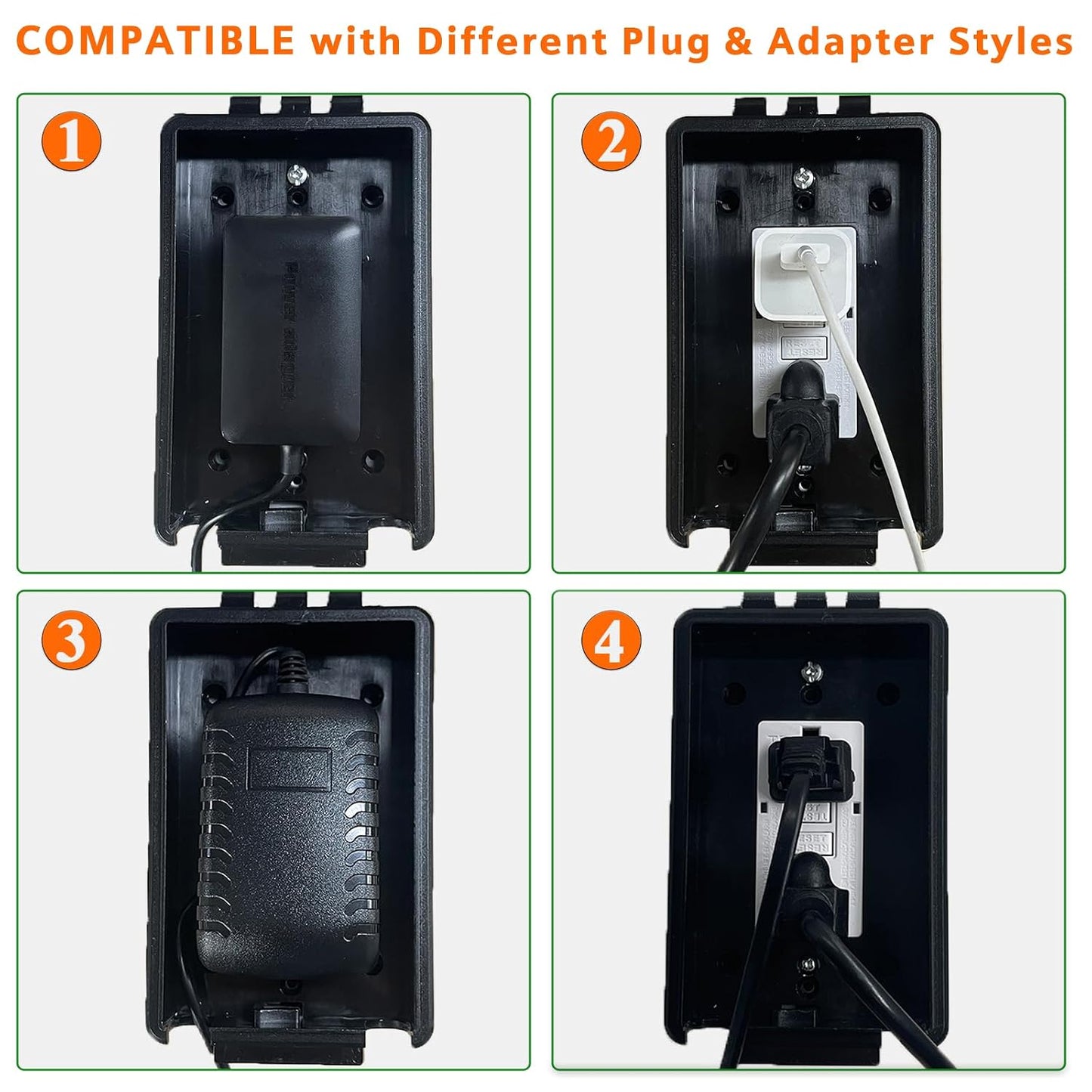 Outdoor GFCI Outlet with in Use Cover and Waterproof Lockable Box Kit,1 Gang, 15 Amp TRWR Self-Test GFI Receptacle,Electrical Baby Proof Self-Lock Covers,1 Pack