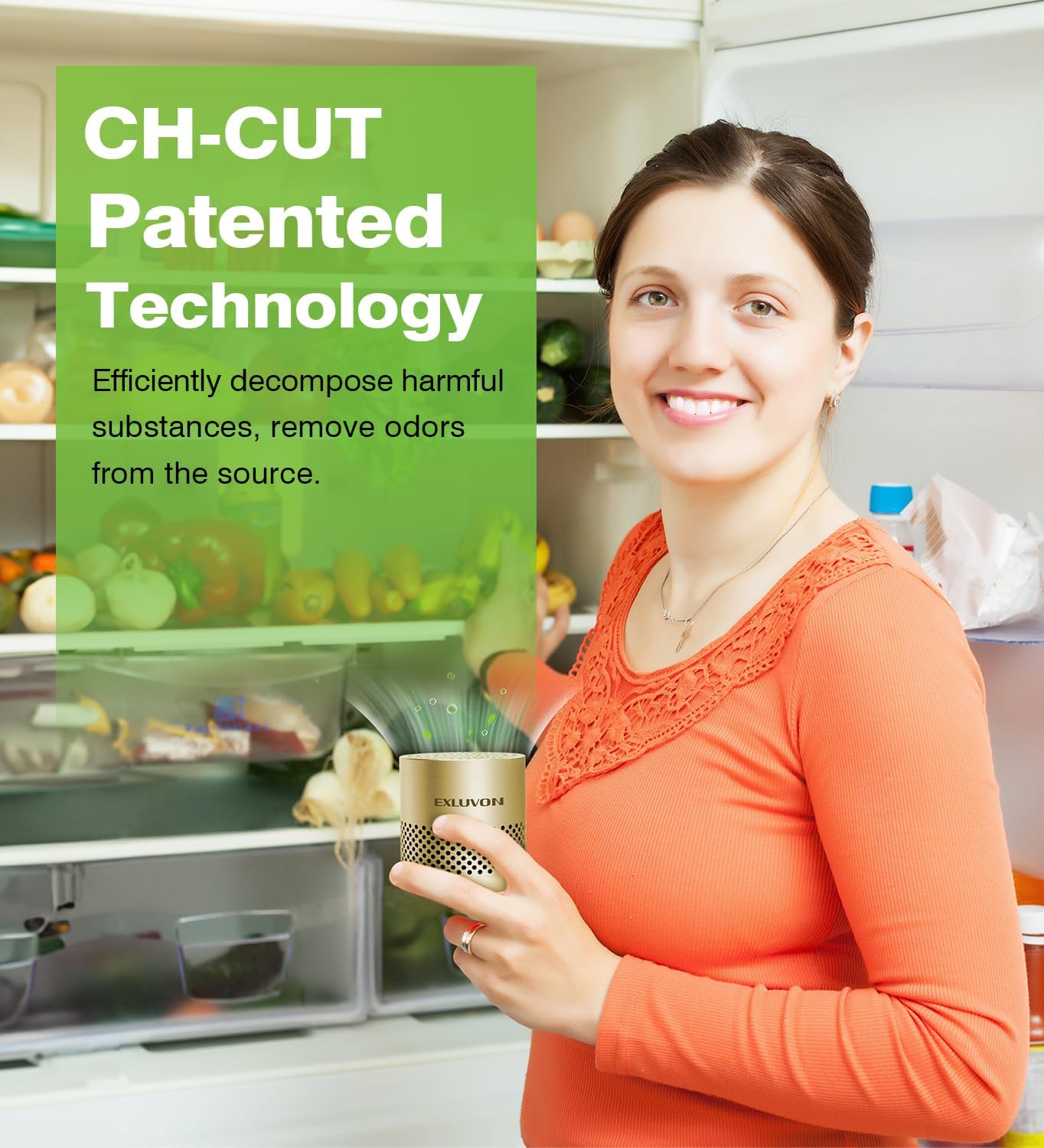 Refrigerator Deodorizer, Fridge Odor Eliminator Lasts for 10 Years, Household Essentials Fridge Smell Eliminator, More Effective Than Baking Soda and Bamboo Charcoal Air Purifying Bag, Black
