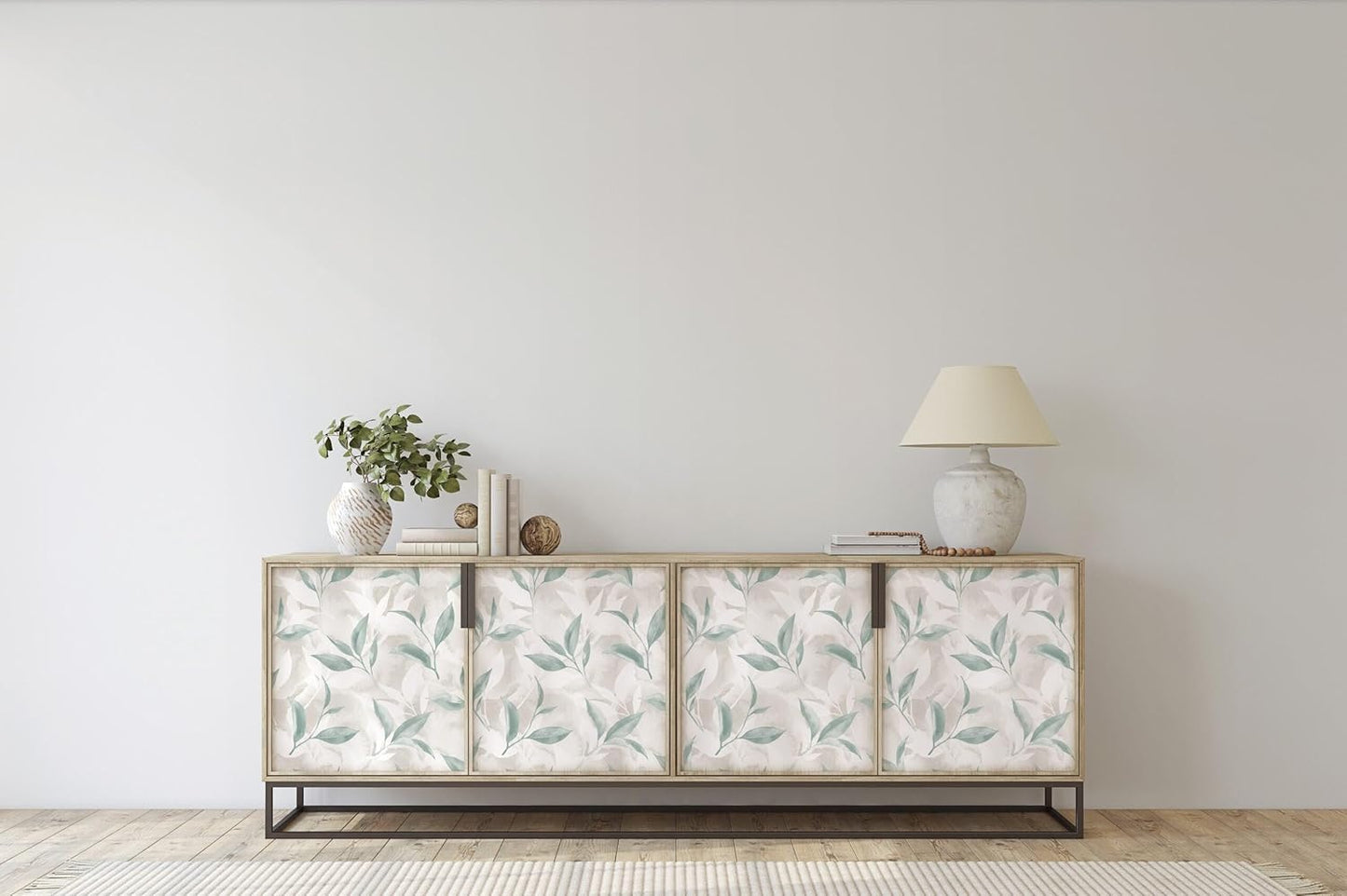 Peel and Stick Wallpaper Roll 17.5 x 216 Whispering Tales Design in Vinyl Sticker Paper for Accent Panels, Bedroom, Kitchen, Office or Shelf Liner
