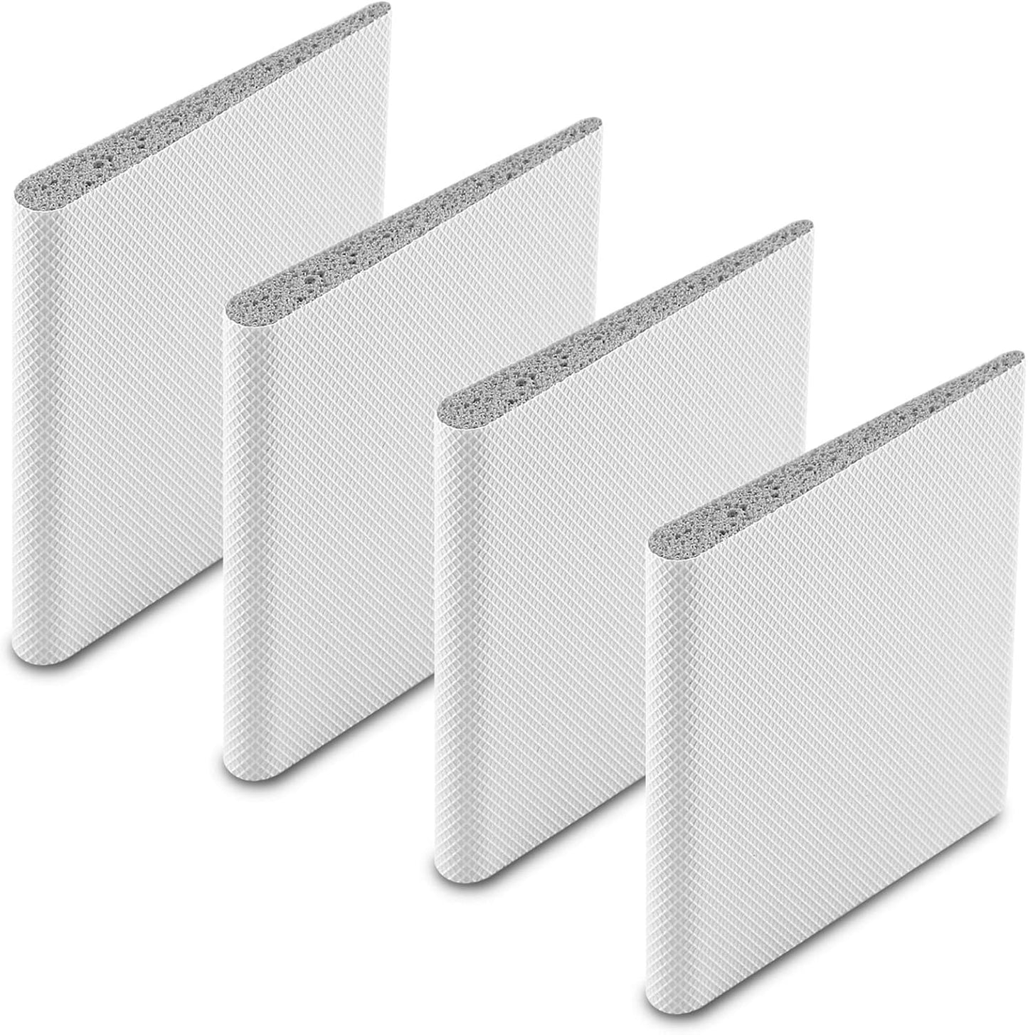 4 Pcs Door Corner Seals, Exterior Door Jamb Frame Seal, Self-Adhesive Wedge Draft Stoppers Foam Pads for Weather Stripping Noise Isolating (White)