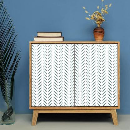 Erfoni Black and White Peel and Stick Wallpaper Modern Herringbone Contact Paper Bathroom 17.7inch x 118.1inch Geometric Removable Wallpaper Peel and Stick Self Adhesive Contact Paper for Accent Wall