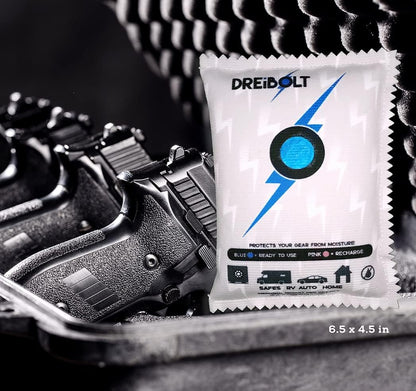 Renewable Dehumidifier - 2 Pack - Moisture Absorber for Gun Safe & More - Silica Gel Desiccant