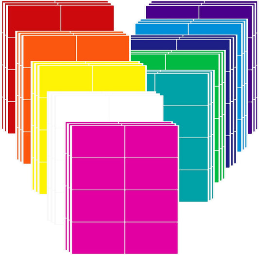 5x3 Inch Large Moving Labels for Boxes, 240 PCS Blank Moving Box Labels Stickers, 10 Colors Coding Labels Labels for Storage Bins, Totes, Home Organization Projects and Office Supplies