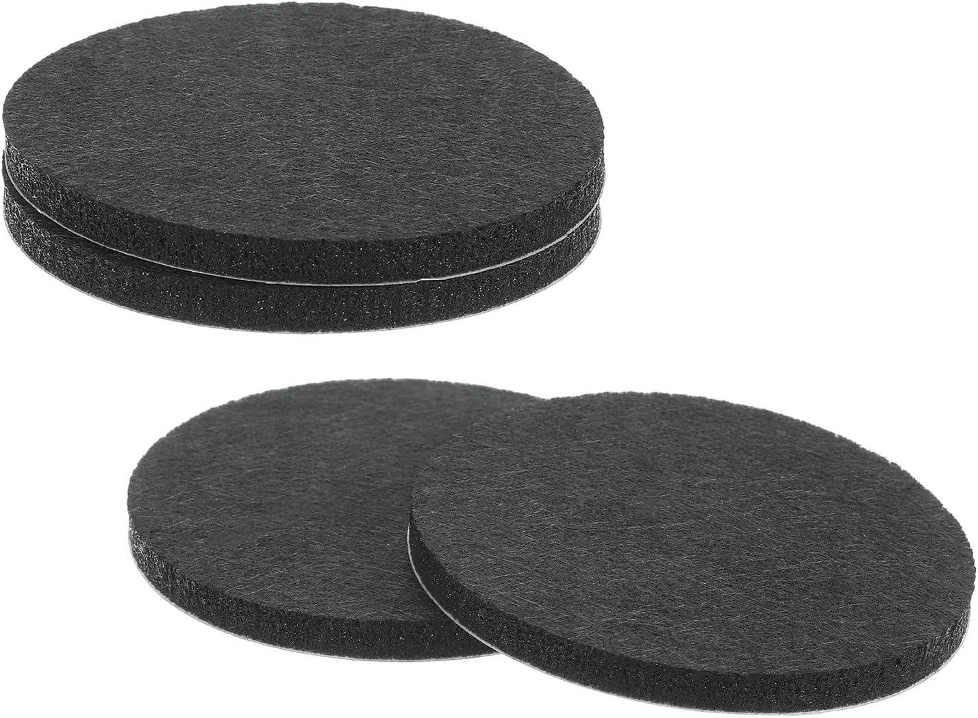 uxcell Furniture Pads, 36Pcs 0.5" - Round Self Adhesive Felt Furniture Pads, Floor Protectors for Furniture Feet Chairs Legs Hardwood Floors (Black)