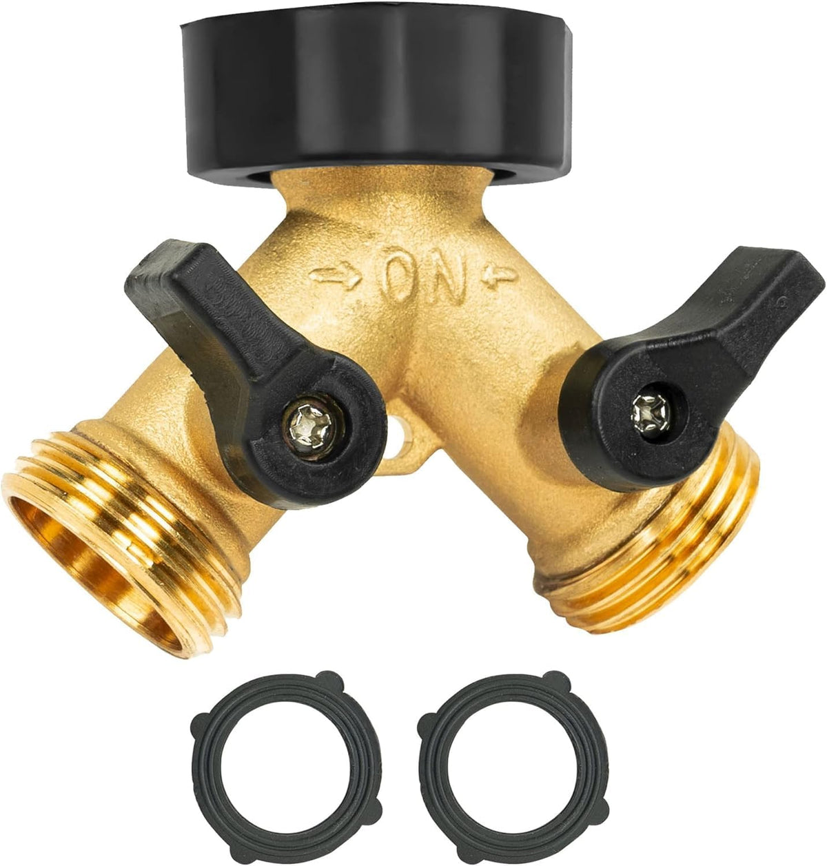 Garden Hose Splitter 2 Way Heavy Duty,Faucet Splitter, Outdoor Faucet Splitter, y Adapter for Water Hose, Water Spigot Splitter （2Pcs）