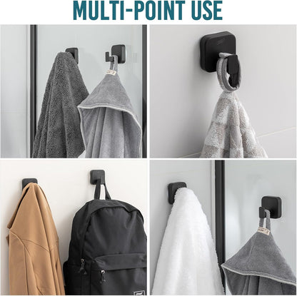TAILI Suction Cup Razor Holder in Shower 2 Pack, Towel, Loofah, Shaver Holder for Bathroom Wall, Powerful Suction Cup Shower Hooks, Easy to Install and Reuse, White