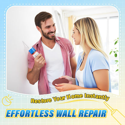 DIYSELF 9 Pack Drywall Repair Kit, Surface Repair Kit, Spackle Wall Repair, 2×100g (7oz Total) Putty, White Drywall Mud, Plaster for Holes, Cracks, Gaps, Fast-Drying Hole Filler with Scraper, Sander