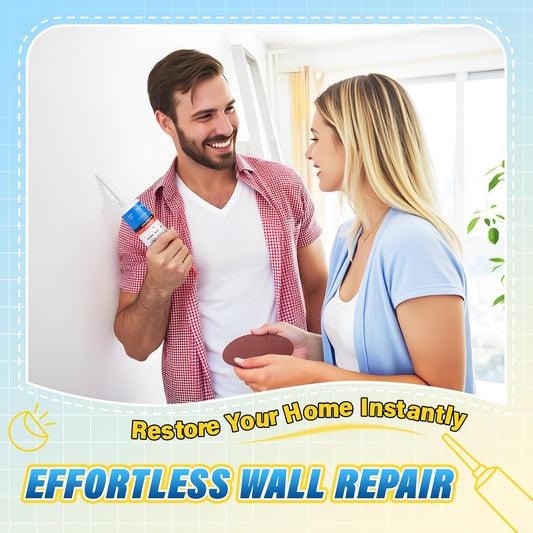 DIYSELF 9 Pack Drywall Repair Kit, Surface Repair Kit, Spackle Wall Repair, 2×100g (7oz Total) Putty, White Drywall Mud, Plaster for Holes, Cracks, Gaps, Fast-Drying Hole Filler with Scraper, Sander