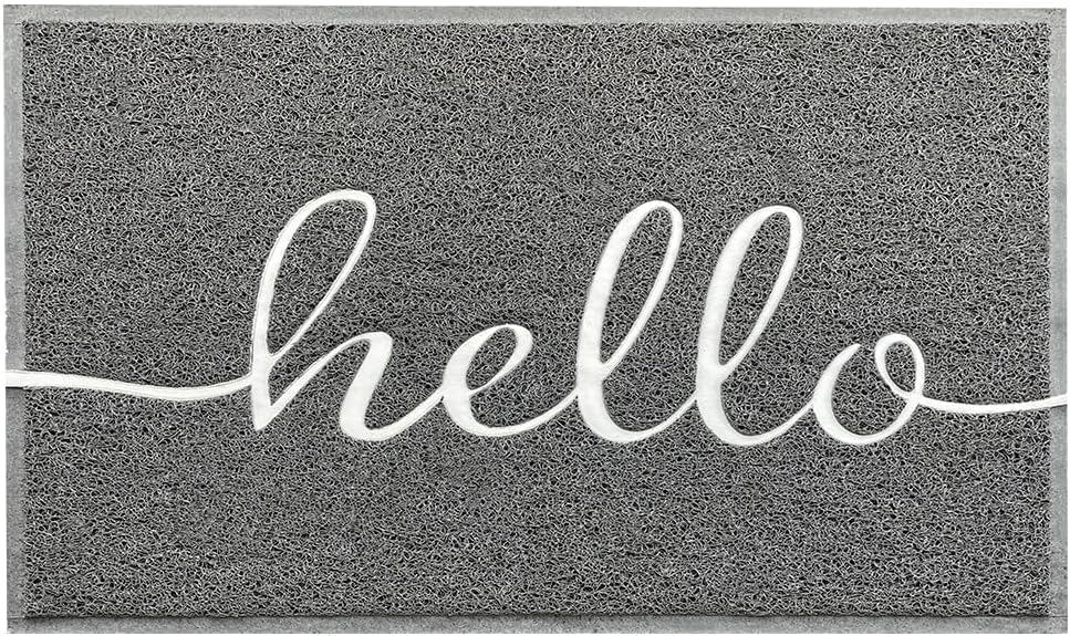 EARTHALL Door Mat Outside Inside Home Doormat, 30"x17.5", Durable Floor Mat Non Slip Mat Ultra Absorb Mud Easy Clean Front Doormat for Garage, Entryway, Patio, High Traffic Areas, Black
