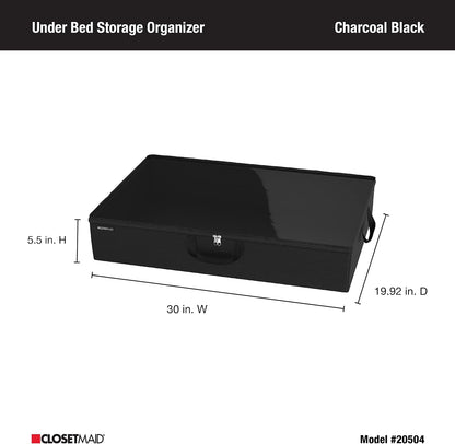 ClosetMaid 10-Shelf Fabric Hanging Shoe Storage Organizer for Closet, Charcoal Black