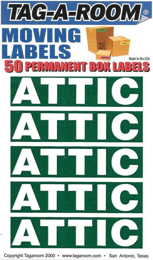 Tag-A-Room Color Coded Moving Box Label (Bedroom 2)