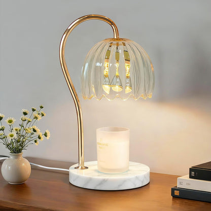 Candle Warmer Lamp with Timer & Dimmer, Electric Candle Lamp Warmer with 2 Bulbs for Scented Candle, Home Decor Gift for Her, Mother’s Day Gift (Milk Tea)