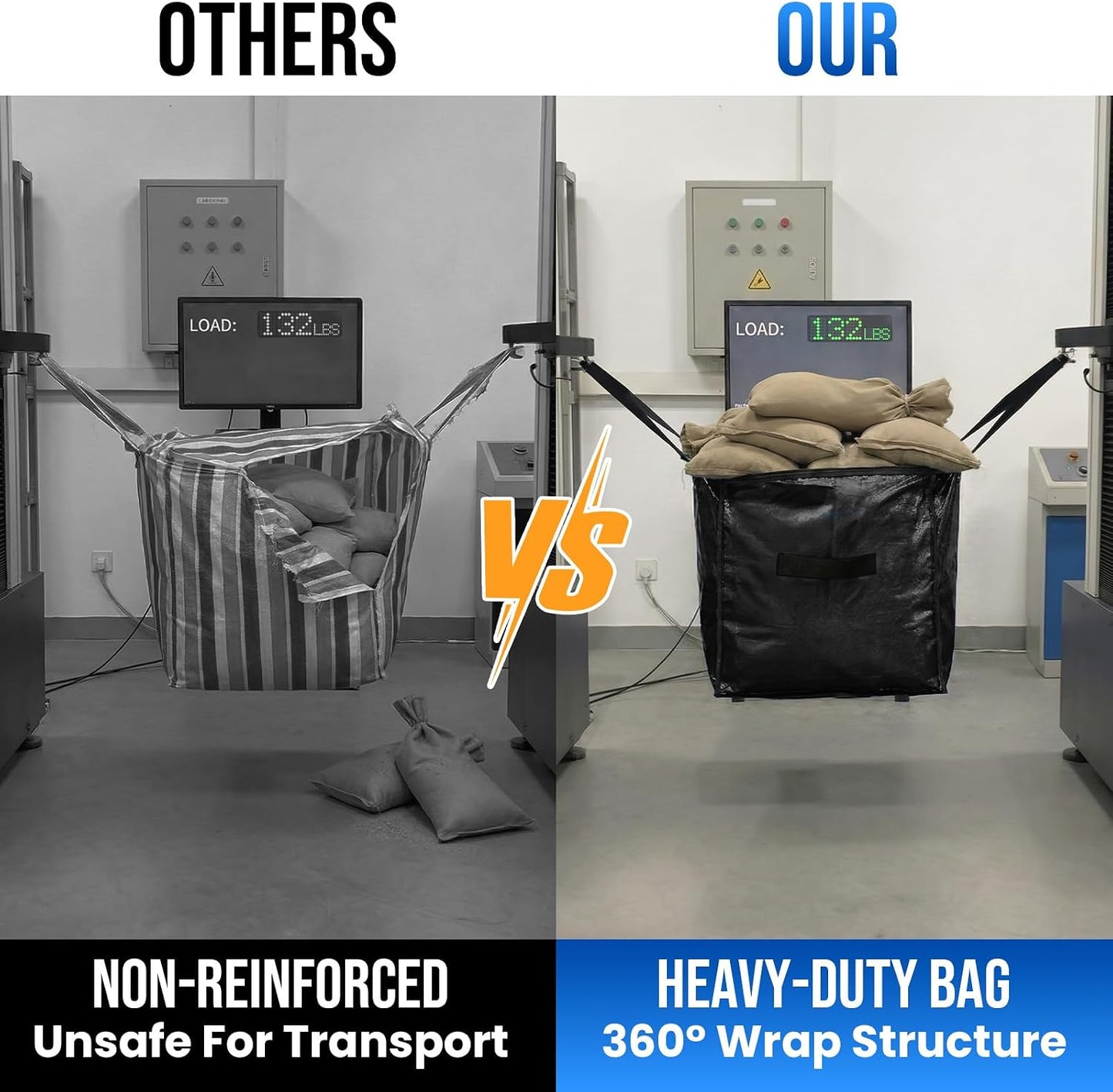 TAILI Extra Large Moving Bags, 4 Pack Blue Heavy Duty Totes For Storage with Visible Window, Wrap Around Handles, Storage Bags for Space Saving, Alternative to Moving Boxes