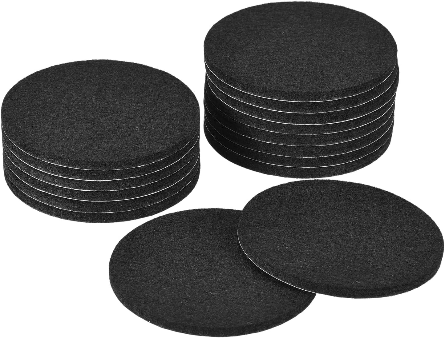 uxcell Furniture Pads, 36Pcs 0.5" - Round Self Adhesive Felt Furniture Pads, Floor Protectors for Furniture Feet Chairs Legs Hardwood Floors (Black)